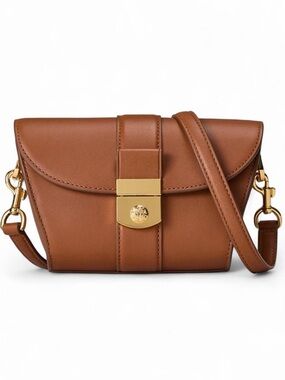 NWT Veronica Beard Small Crest Lock Trap Bag Hazelwood